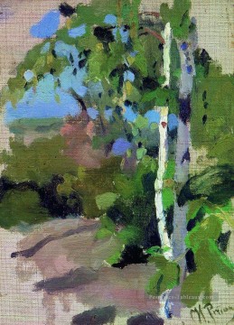 bouleaux journée ensoleillée Ilya Repin Peinture à l'huile